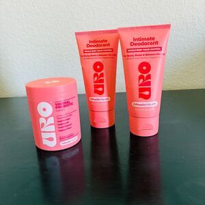 URO Intimate Deodorant Two 3oz Bottles One Vaginal Probiotic 60 Capsules